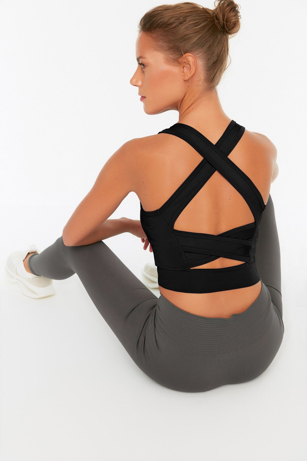 Crossed-back Fitness/Yoga Sports Bra + – Jumpsuits for Women