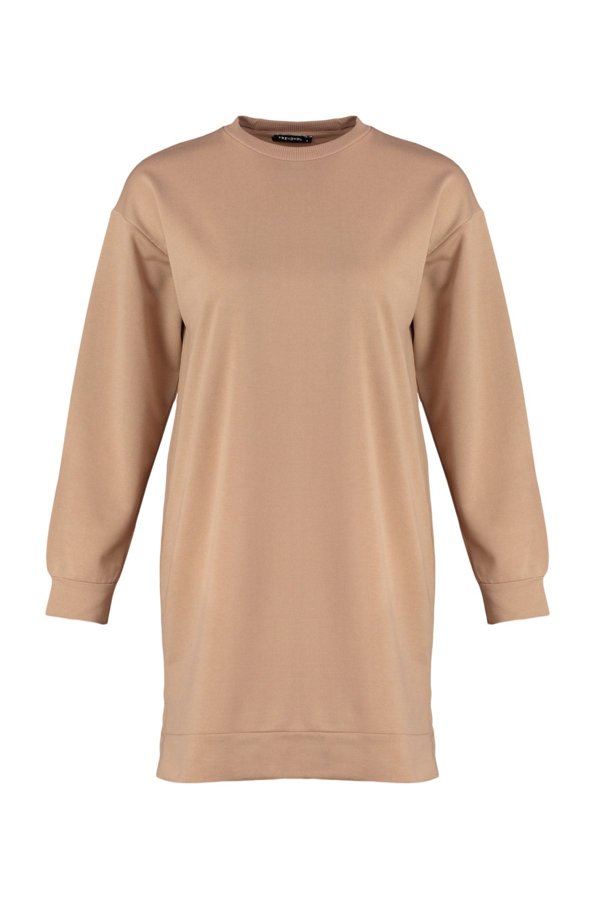 Trendyol Modest-Schwarz-Hellbraunes 2er-Pack Basic-Strick-Sweatshirt mit Rundhalsausschnitt TCTAW22TW0152 10