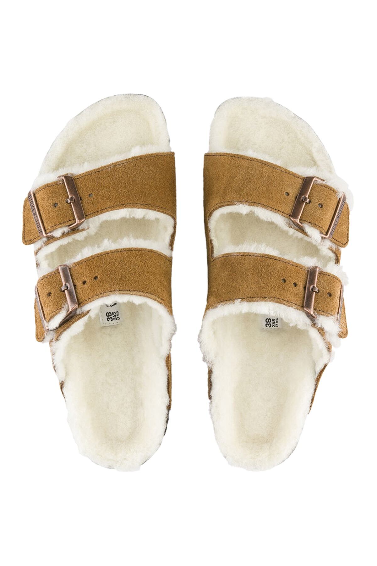 دمپایی بیرکن استاک زنانه چرم مصنوعی قهوه ای اسپرت راسته      Beachwear | Birkenstock BS-1001135 DE - تصویر 3