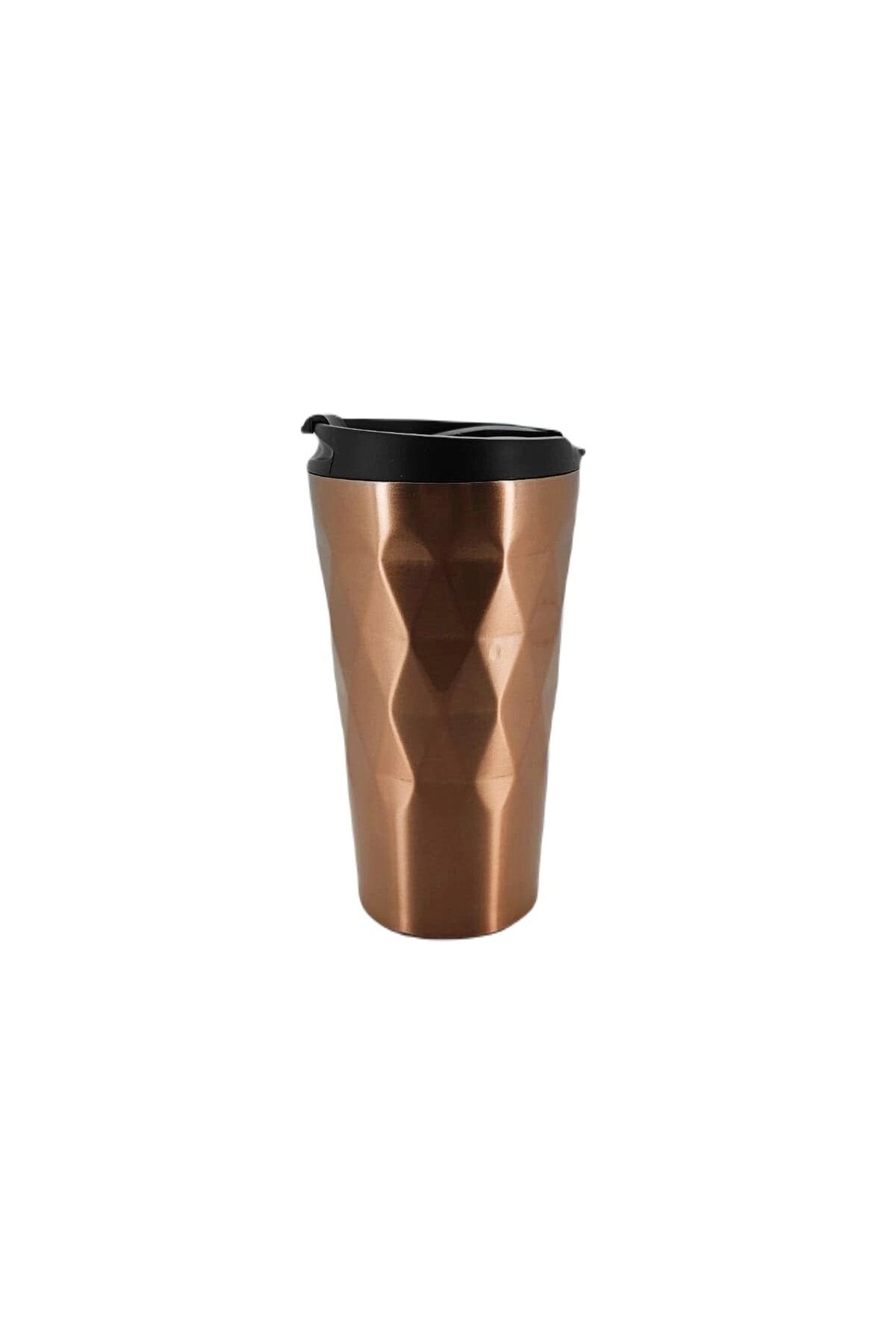 Termos Bardak Mug Kaydırmaz Tabanlı Paslanmaz Çelik 350ml Kahve Çay Termosu