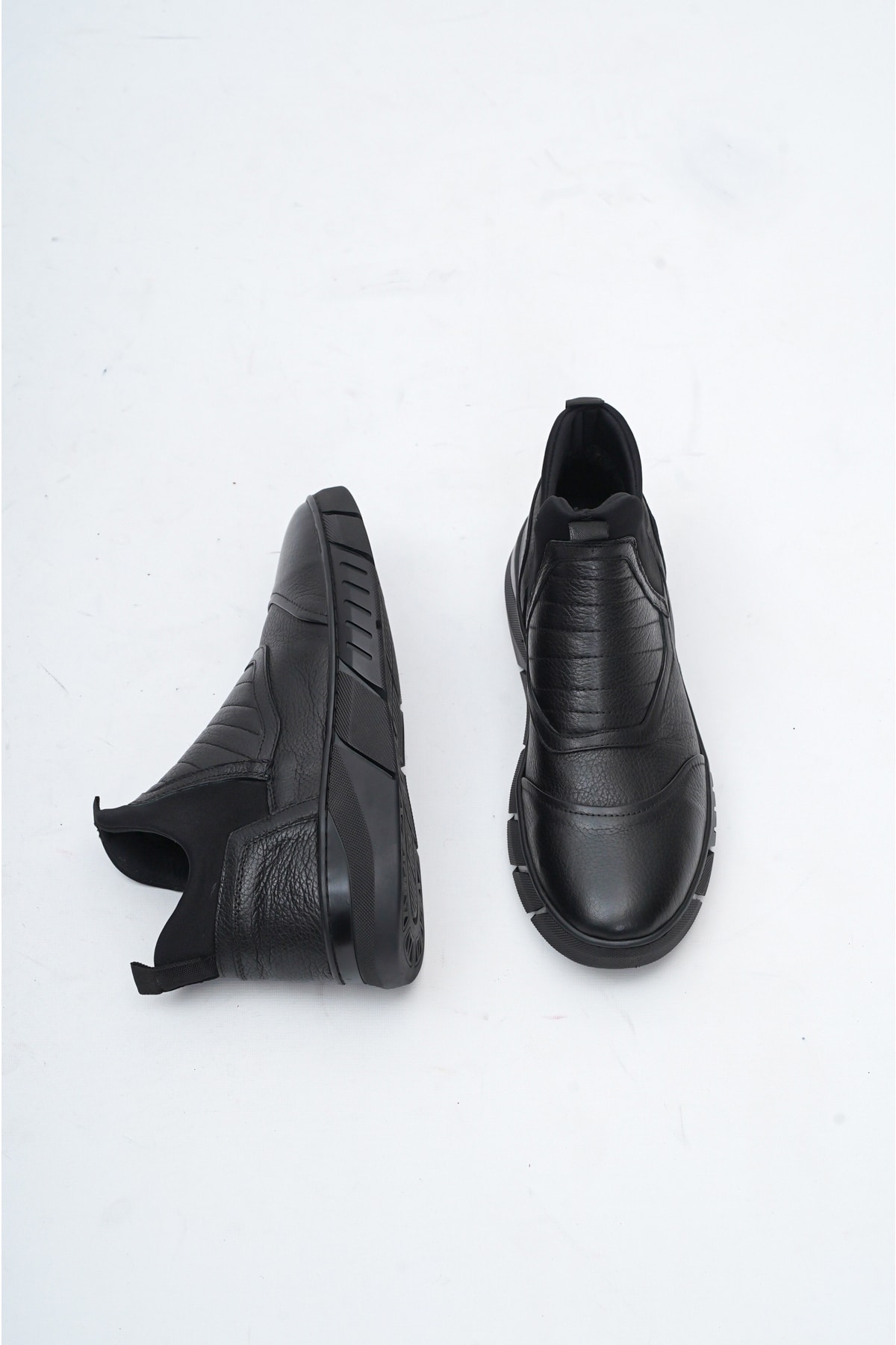 Deripabuc  Hakiki Deri Siyah Erkek Deri Bot Mrd15-0831 - Görsel 2
