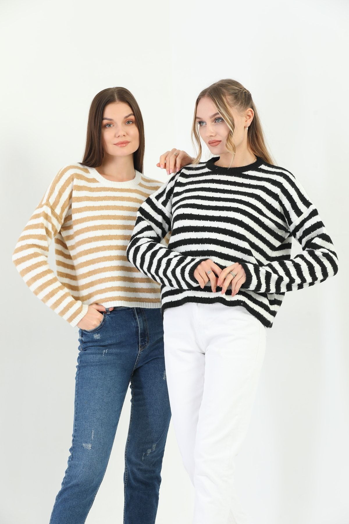 youknitwear you-Pulover cu dungi Angora 5