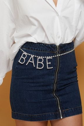Kadın Babe Taşlı Kristal Kemer Modeli Zirkon Pırlanta Gümüş Günlük Nişan Parti Balo Mezuniyet Elbise FR55 Babe Letter Party Prom Stone Belt