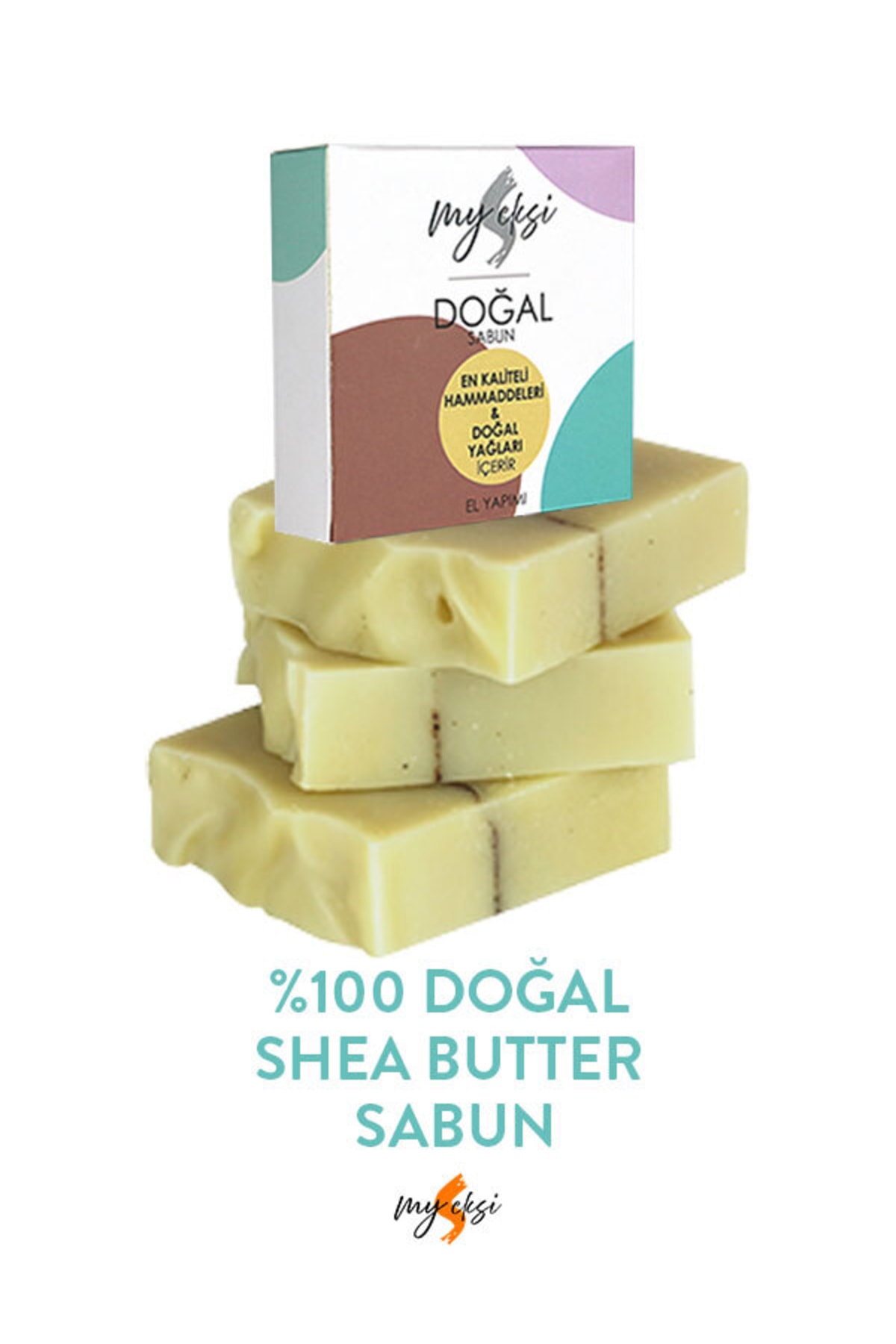 MYEKSİ %100 Doğal Shea Butter Sabun Tek Adet