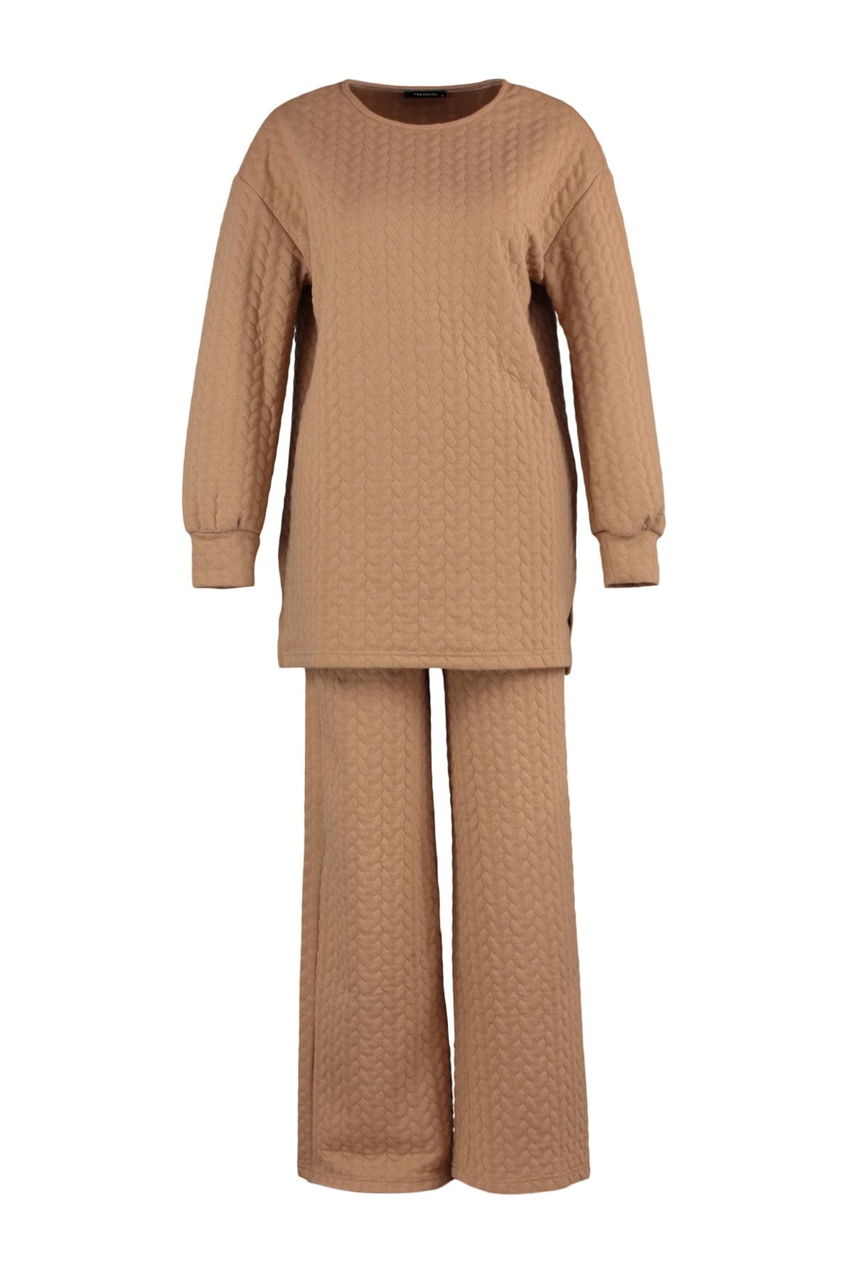 Trendyol Modest Zweiteiler Braun Regular Fit OB7658