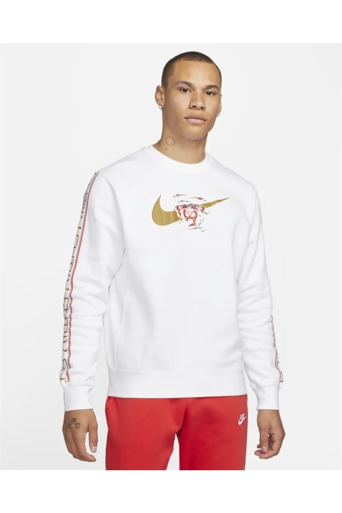 Nike Sportswear Fleece Erkek Crew Sweatshirt (dn5191-100)