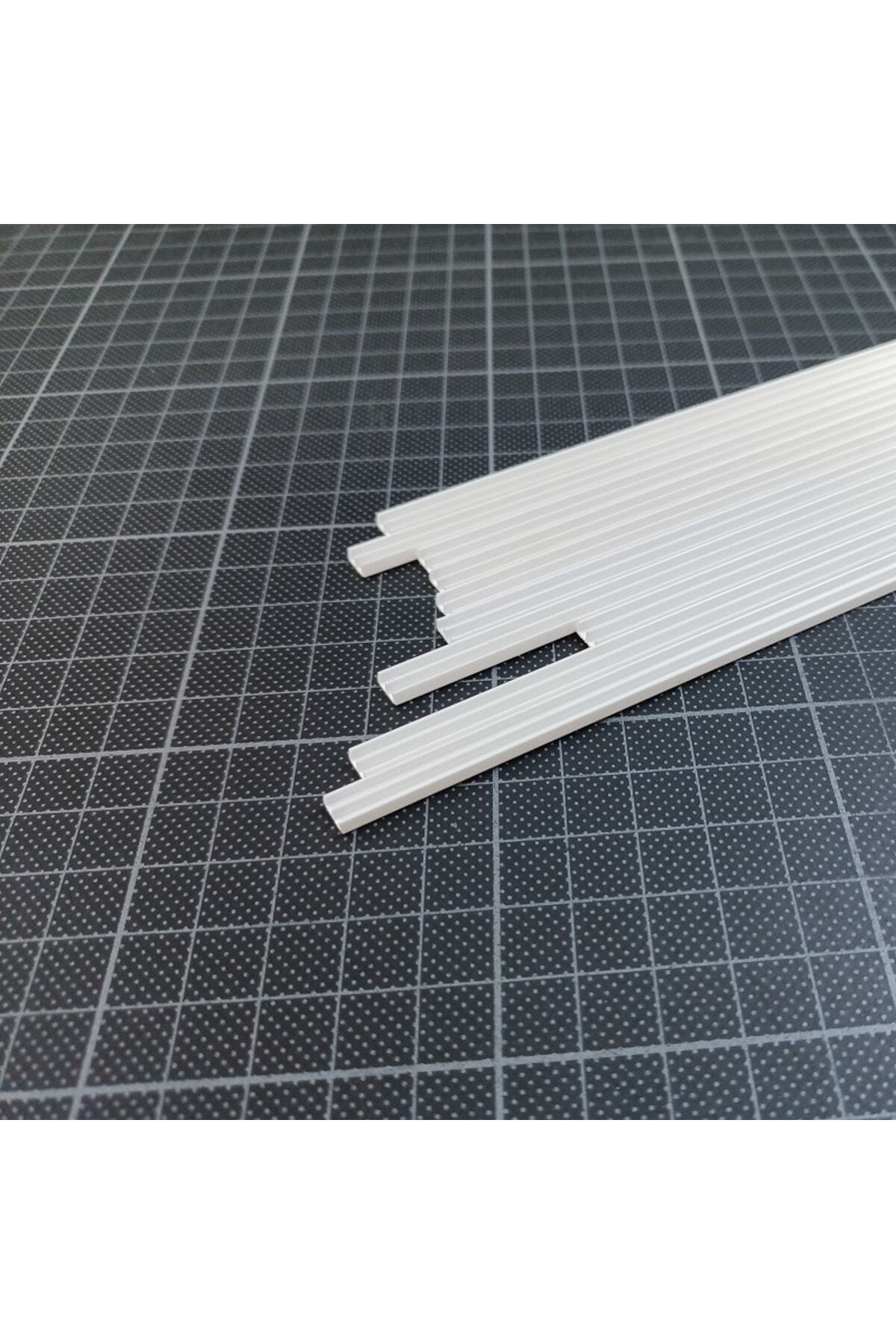 GVN ART E Profil Plastik Çıta 4x2mm 50cm 10 Adet