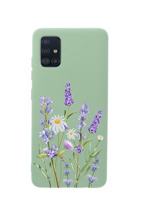 Samsung A51 Lavender Premium Silikonlu Yeşil Telefon Kılıfı MCSAMA70LLVN
