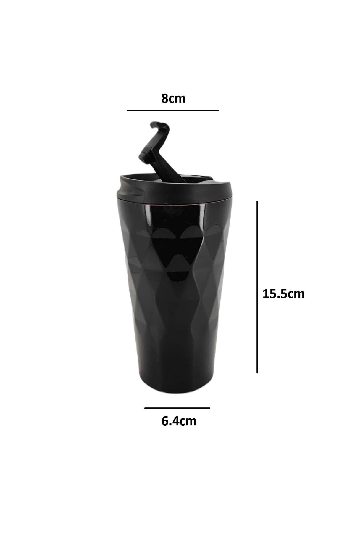 Mug Bardak Termos Pazlanmaz Çelik Kahve Çay Termosu Kaydırmaz Tabanlı 350ml