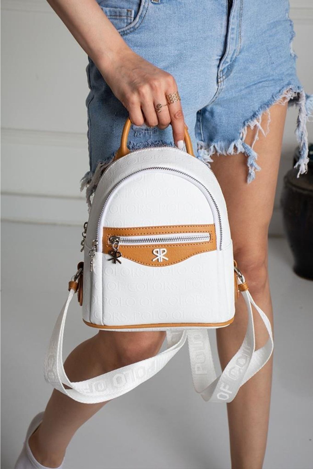 White polo best sale backpack