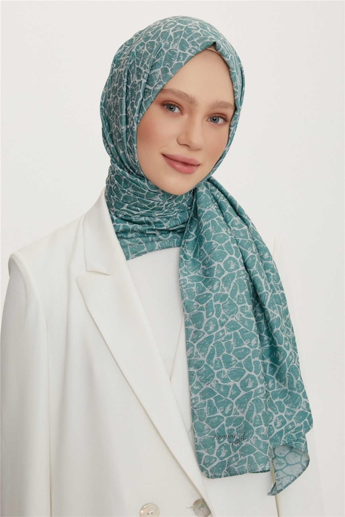 شال زنانه سبز آرمینه | atrnd54 اورجینال - تصویر 3