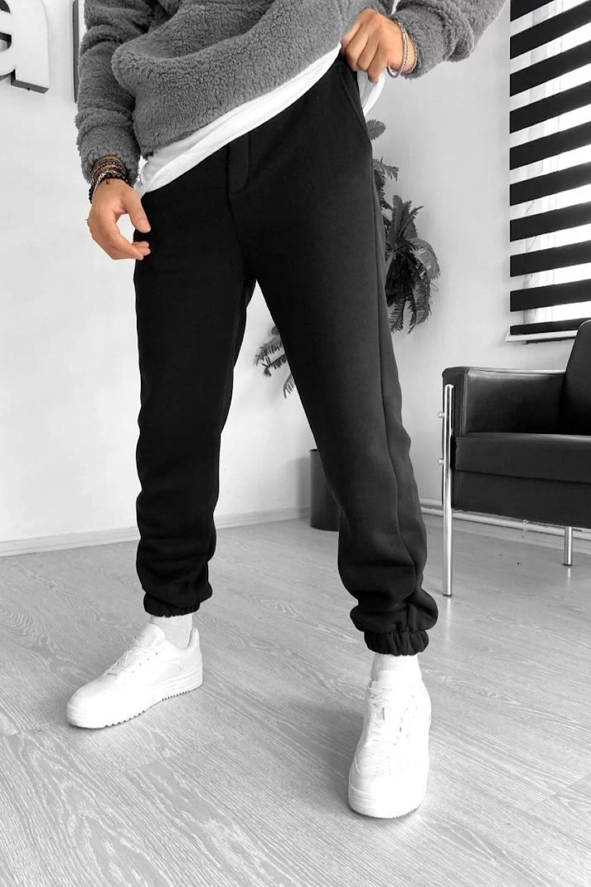 Mens thick jogging bottoms best sale
