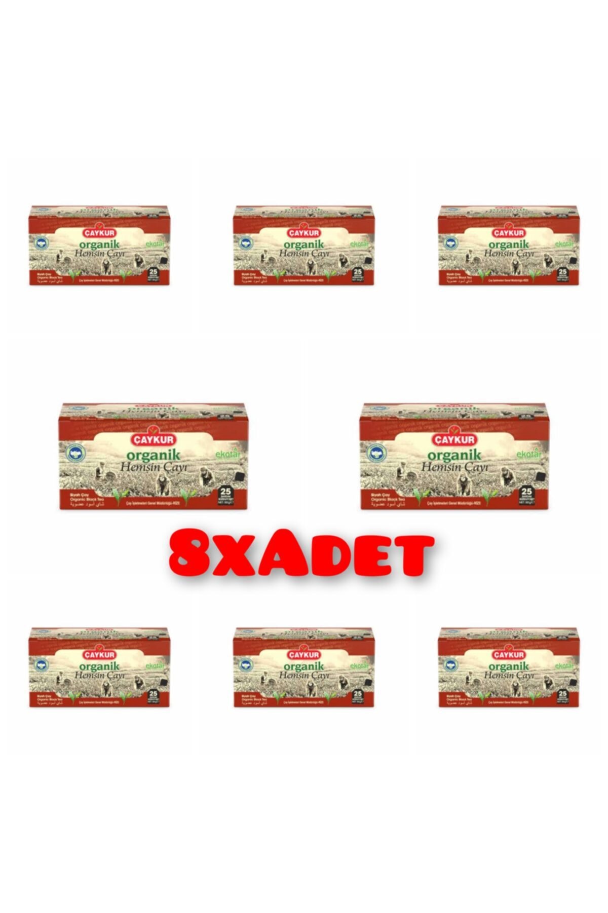 Çaykur Organik Hemşin Bardak Poşet 25'li 8'li