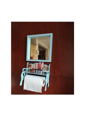 Aynalı Ahşap Havluluk Peçetelik Makyaj Aynası Kutusu Organizer Banyo Seti xd44125588458788