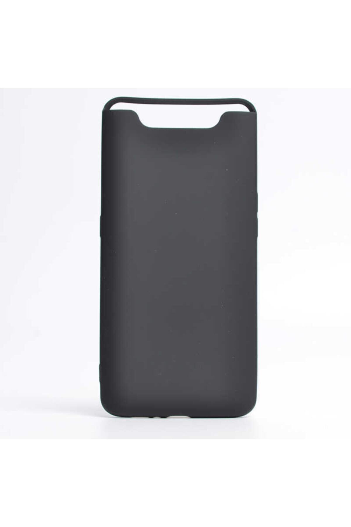 Samsung A80 Compatible (soft Design) Soft Silicone Case Black