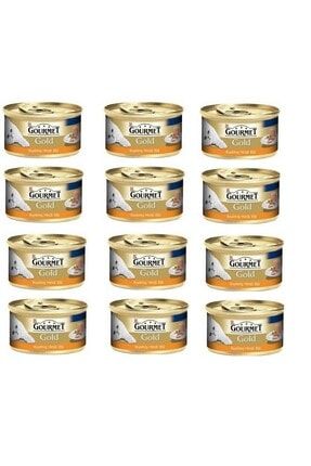 Kıyılmış Hindi Etli Kedi Konserve 85 Gr. X 12 Adet Gourmet Gold 098