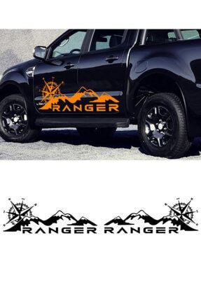160 X 55 Cm Siyah - Ford Ranger Pusula Dağ Off Road Sticker MELK188316055S