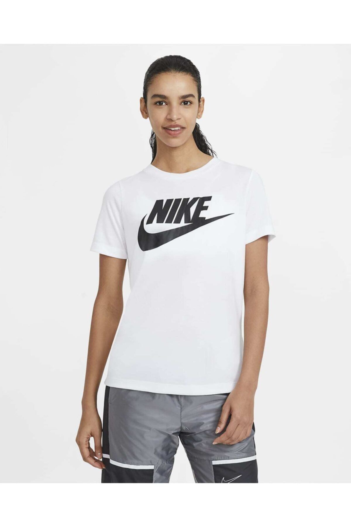 NIKE T-shirt Nsw Essntl Icn Frt - Femme - Blanc