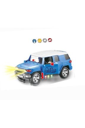 Esjyd1188 Dans Eden Işıklı Müzikli Çarpınca Yön Değiştiren Oyuncak Jeep Araba Mavi ESJYD1188-MV