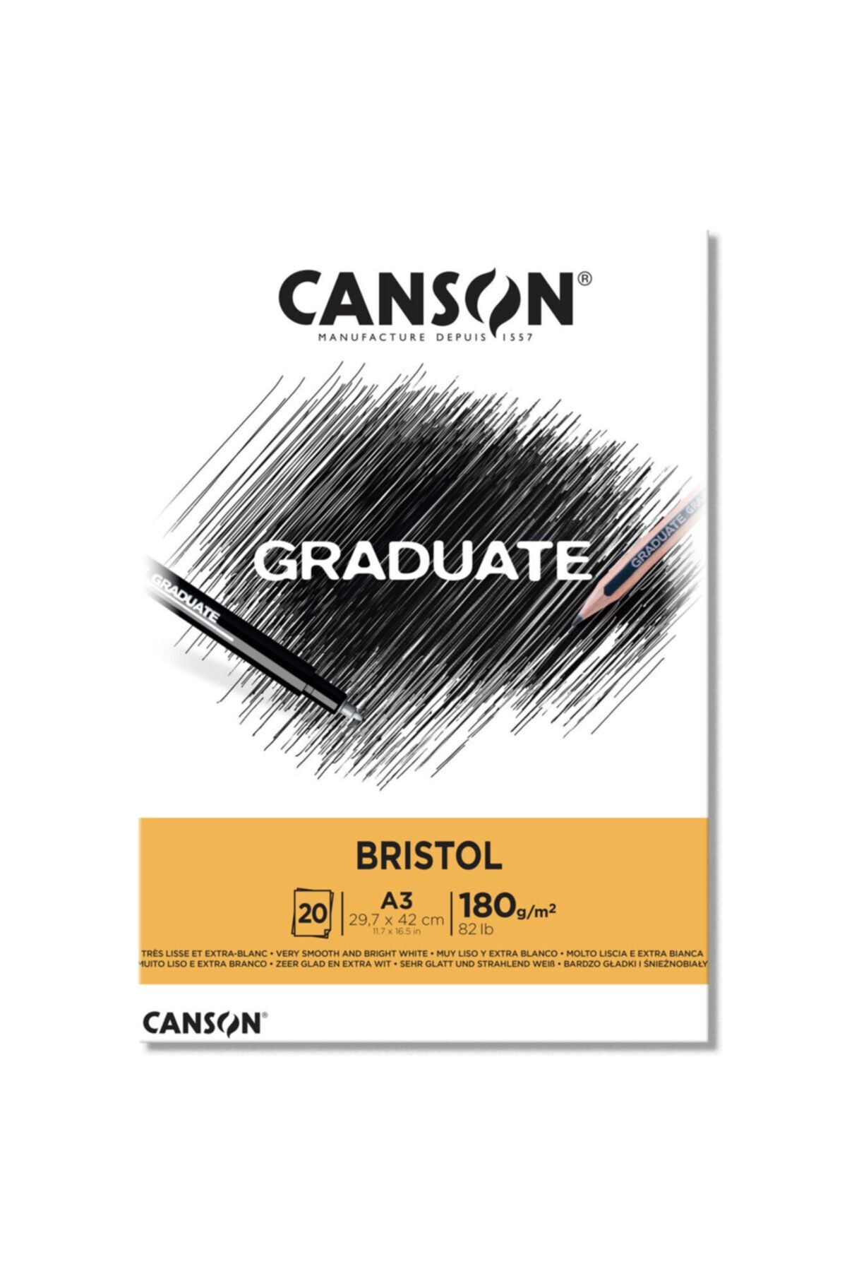 Canson-Bristol Graduate Notebook Block - 180 Gr.A3, 20 Pages 1