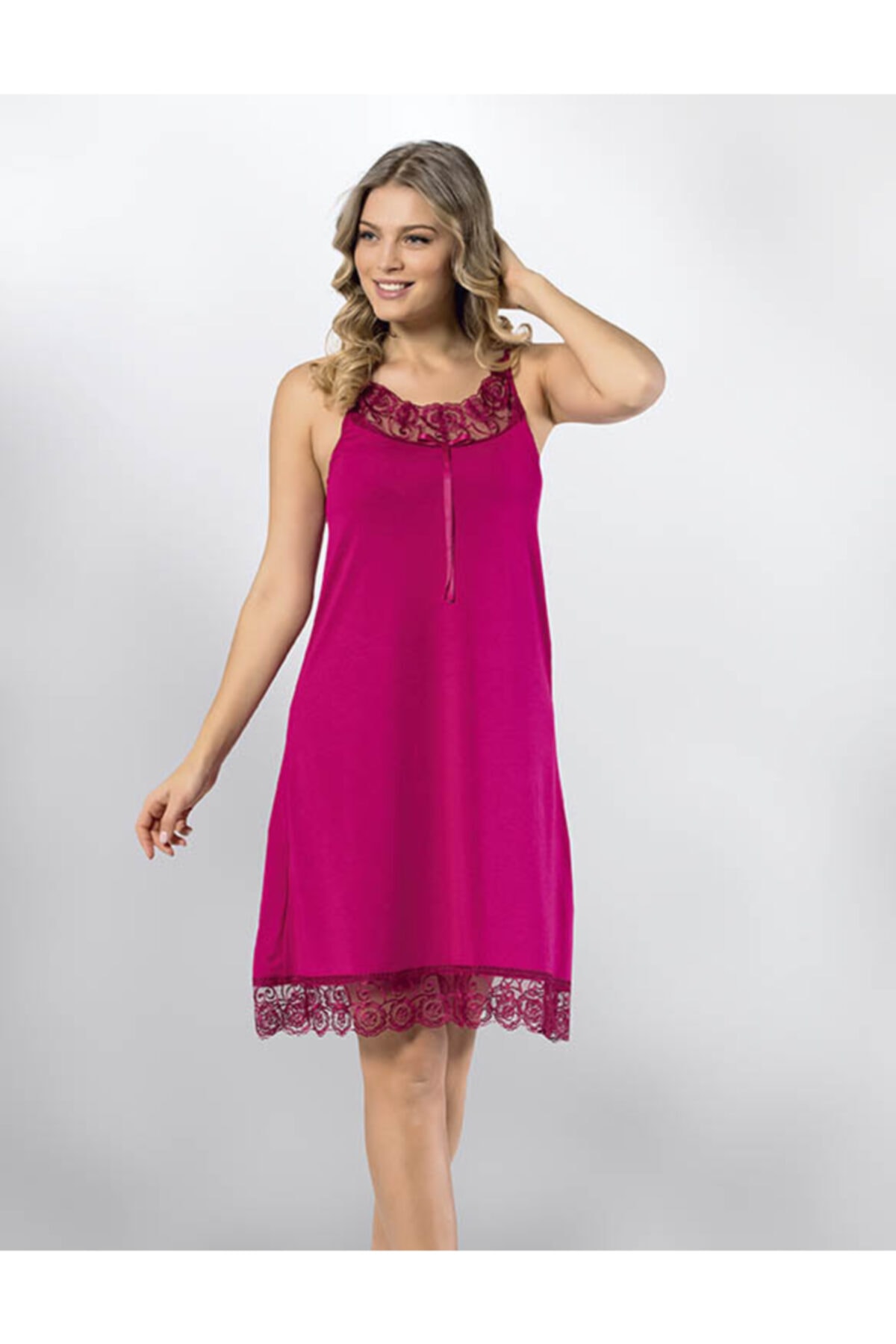 KOTA Dantel Detaylı Ip Askılı Gecelik