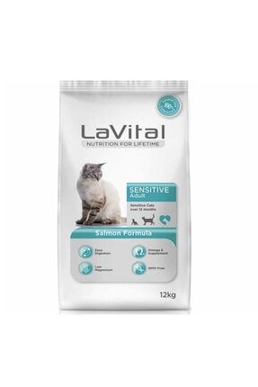 Lavital Sensitive Somonlu Yetişkin Kedi Maması 12 Kg 80328409819