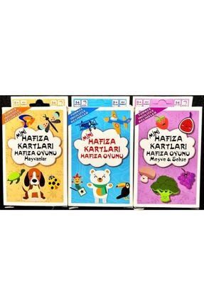 Eğitici Mini Hafıza Kartları Oyunu / 3'lü Set / Ingilizce-türkçe HK002