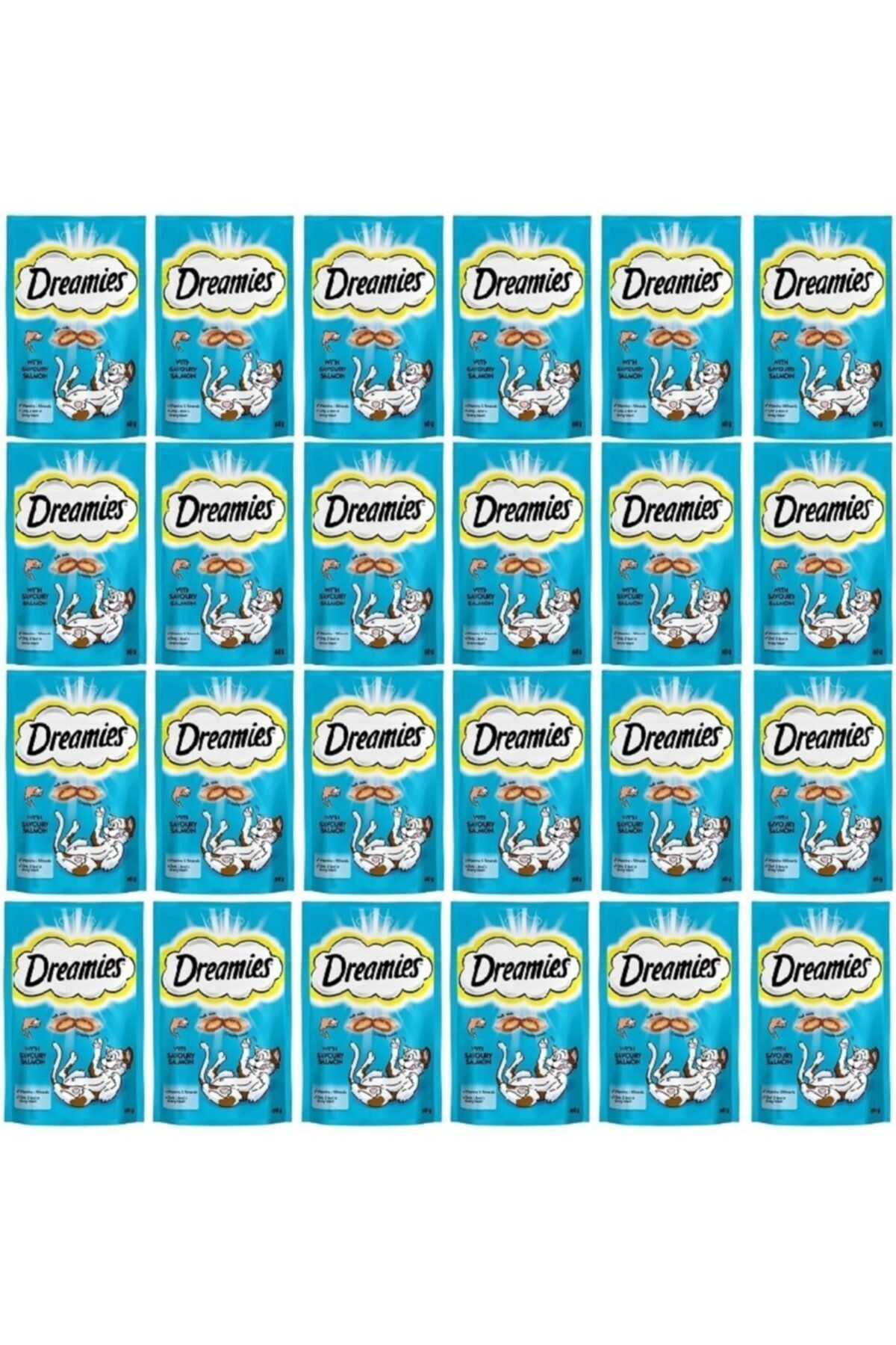 غذای گربه تشویقی طعم ماهی بیست و چهار تایی دریمز 60 گرم  Dreamies