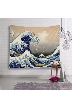 100 X 150 cm Katsushika Hokusai – The Great Wave Duvar Halısı dvhll5566