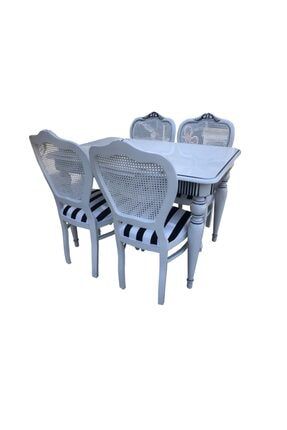 Masa Açılır Fitilli Model Kayın Torna Tombul Ayak Parlak Beyaz Avangart Hasırlı Sandalye El Yapım Bengi Masa Sabit Sandalye Ahşap