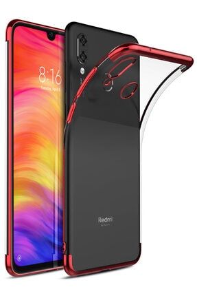 Redmi Note 7 Kılıf Lazer Boyalı Renkli Esnek Silikon Şeffaf mornw_39955