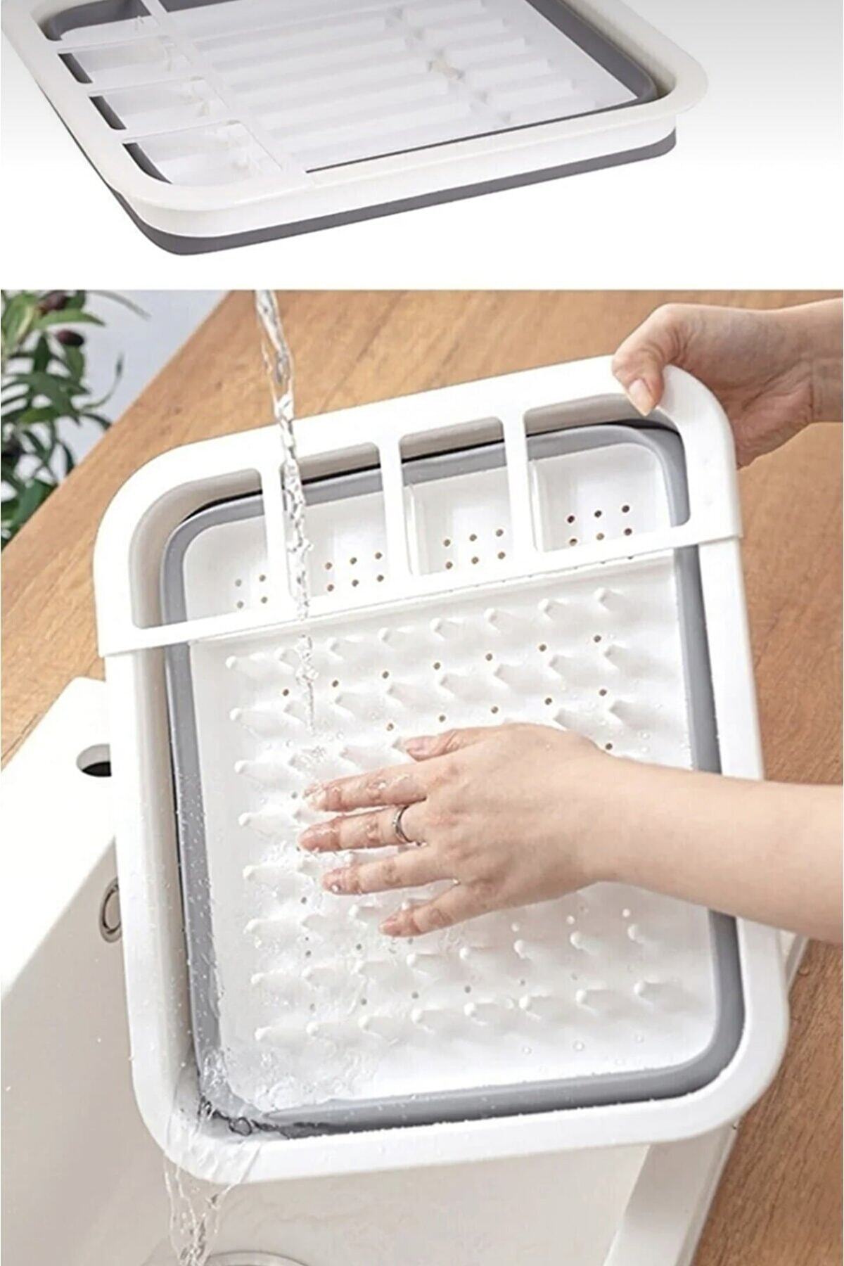 Foldable Dish Holder Countertop Spoon Holder Divided Plate Holder