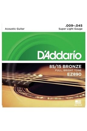 Xsem--- D'addario Ez890 Takım Tel - Akustik Gitar Teli 009-045 EZ890