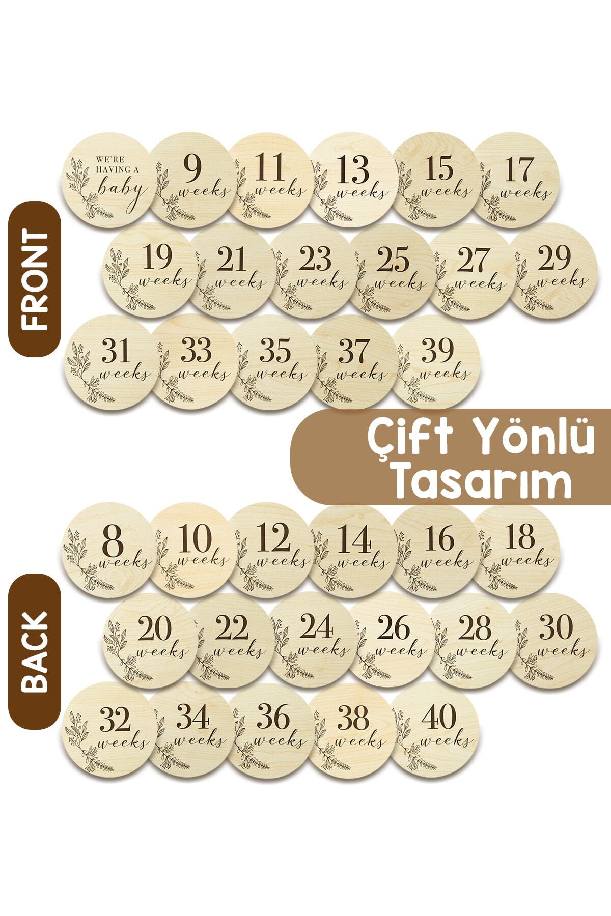 Enjoymydesign Haftalık Hamile Anı Kartı Seti Hamile Fotoğraf Çekimi Kartları Bebek Hediyelik Hatıra Kartı fotoğrafı 6 (önizleme)