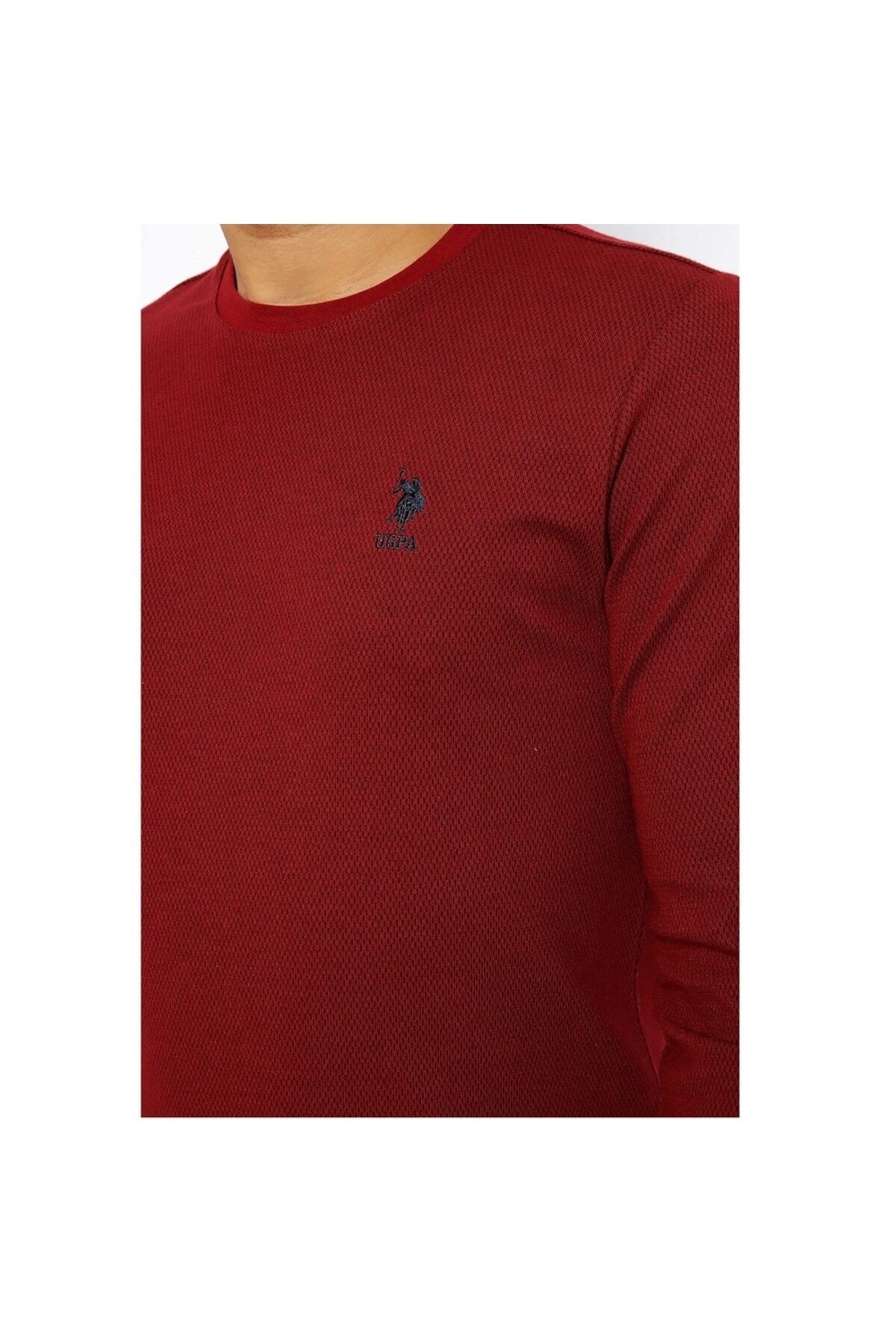 سویشرت مردانه قرمز یو اس پولو | 1452065 اورجینال - تصویر 3