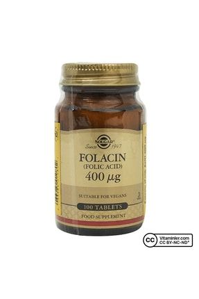 Folic Acid (folacin) 400 Mcg 100 Tablet 5188