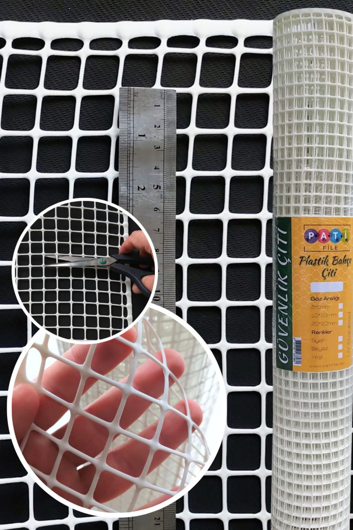 Pati File-1x4 Meters Plastic White Decorative Balcony Garden Fence Balcony Net Cat Safety Net 3