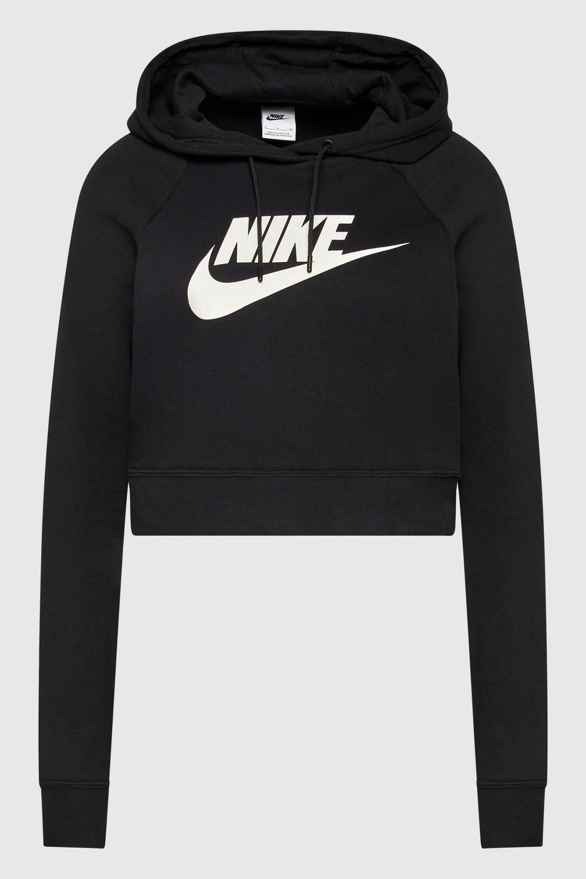 Black nike outlet crop top hoodie