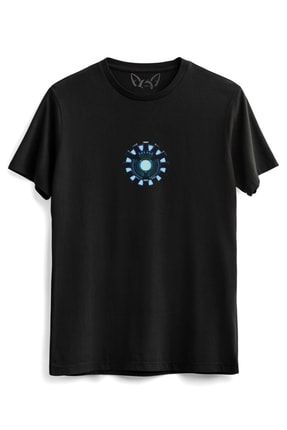 Unisex Ironman Baskılı Siyah Tshirt 10358