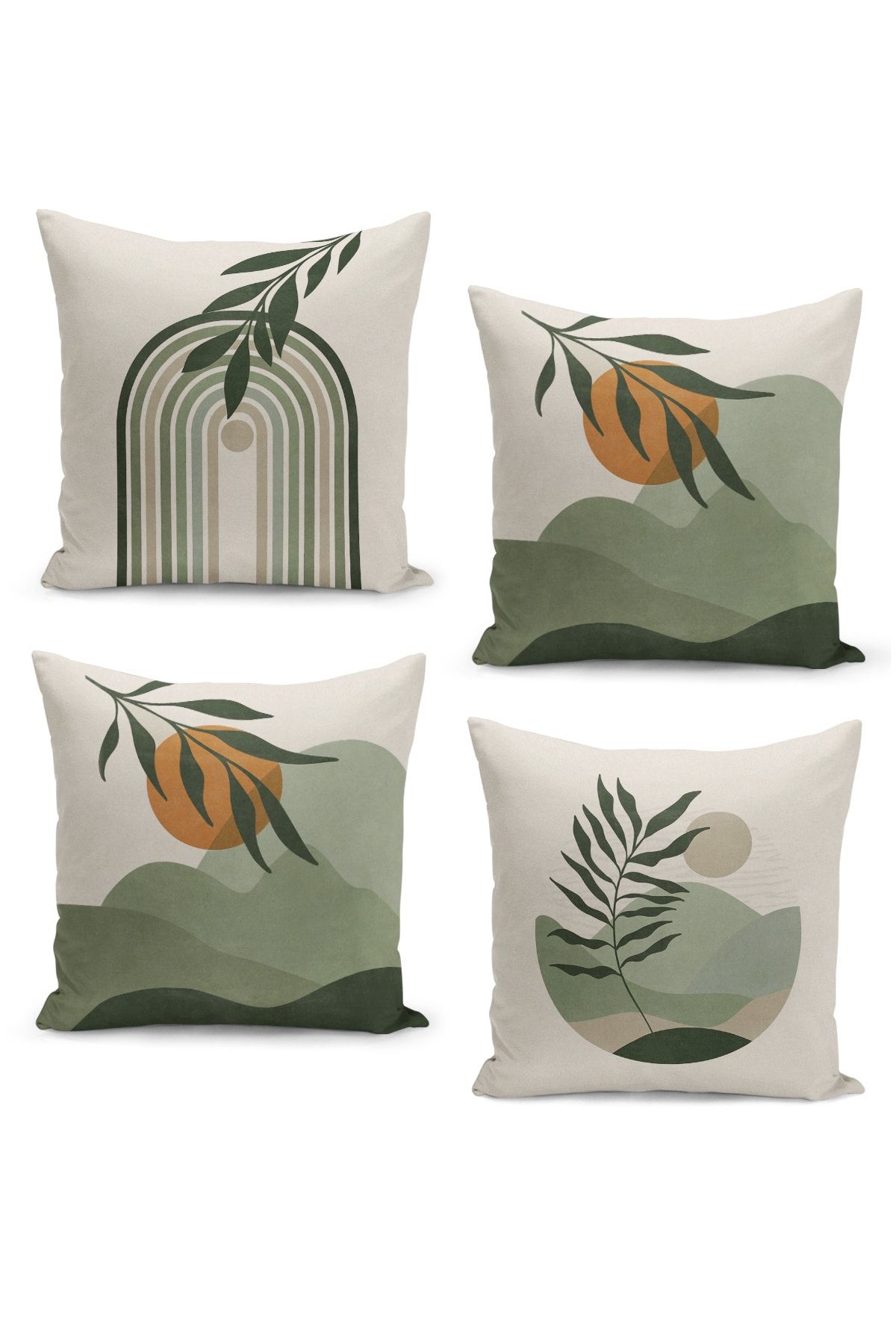 Filamente Set of 4 Throw Pillow Cases Double Sided Digital