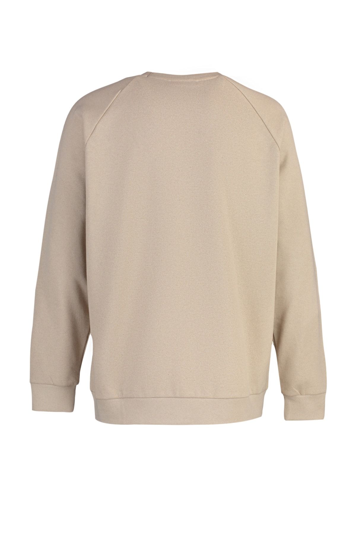 Trendyol Collection-Beiges Oversize Fleece-SweatShirt - Warm, weite Passform TMNAW23SW00190 8