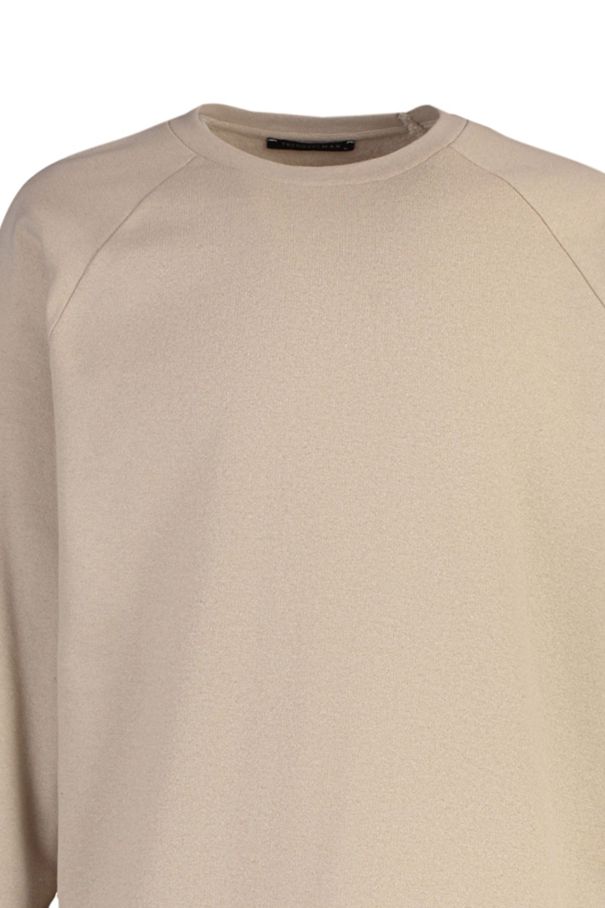 Trendyol Collection-Beiges Oversize Fleece-SweatShirt - Warm, weite Passform TMNAW23SW00190 7