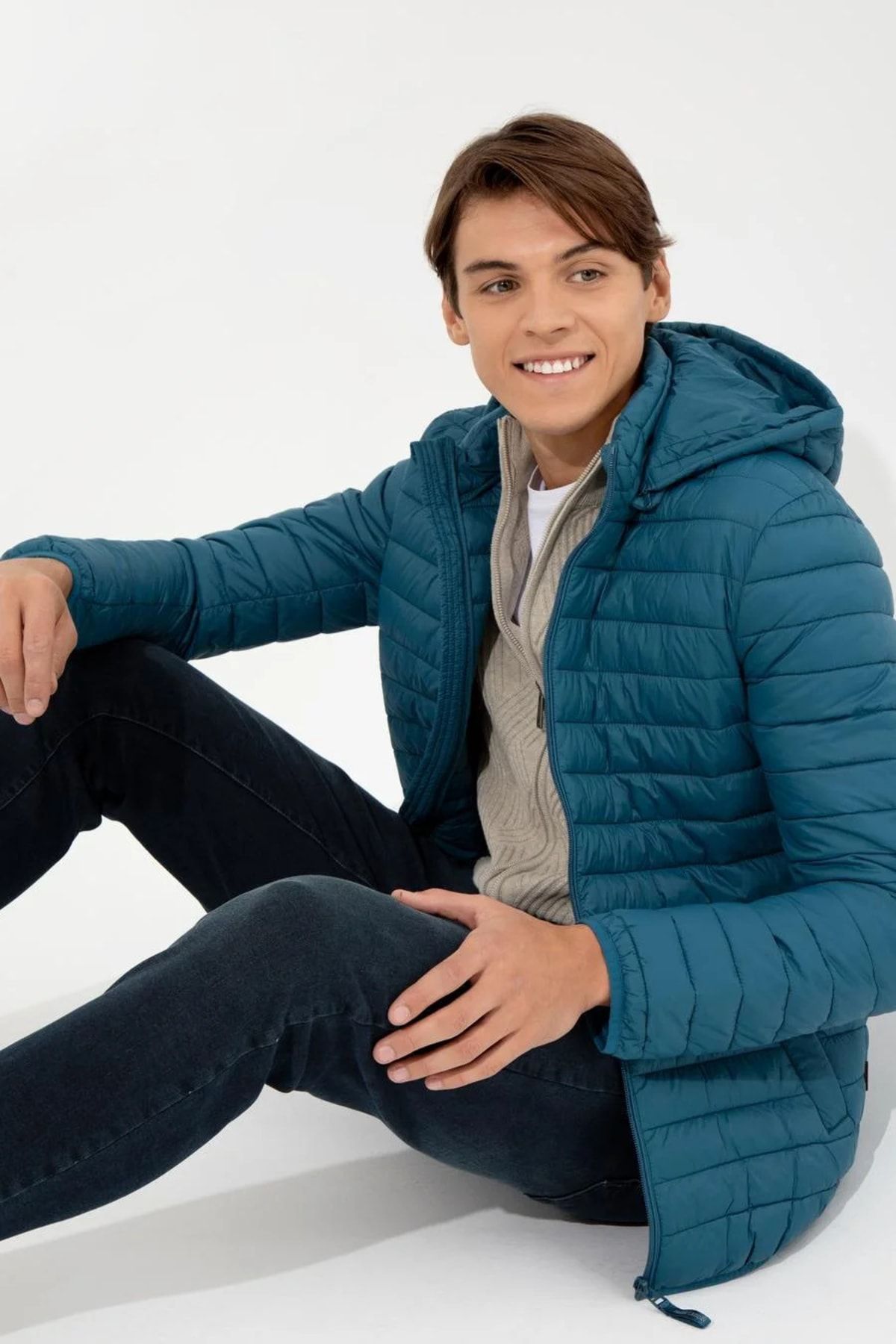 Pierre cardin hooded hotsell bubble jacket mens