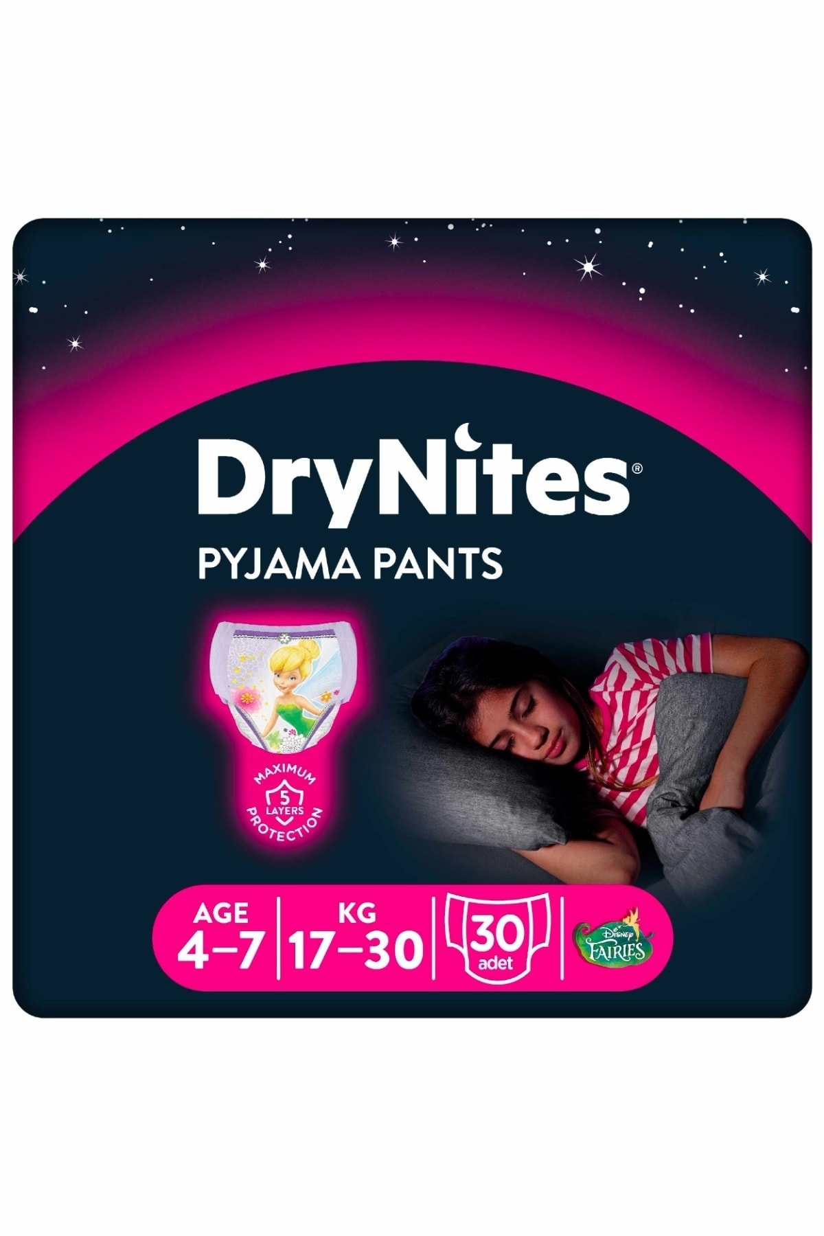DryNites Huggies Emici Gece Külodu Kız 4-7 Yaş 10'lu