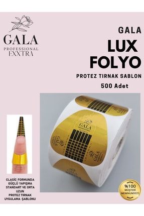 Tnl Exxtra Gala Altın Sarı Folyo Şablon 500'lü Protez Tırnak Uzatma TNLEXXTRAPROTEZTIRNAKSABLON