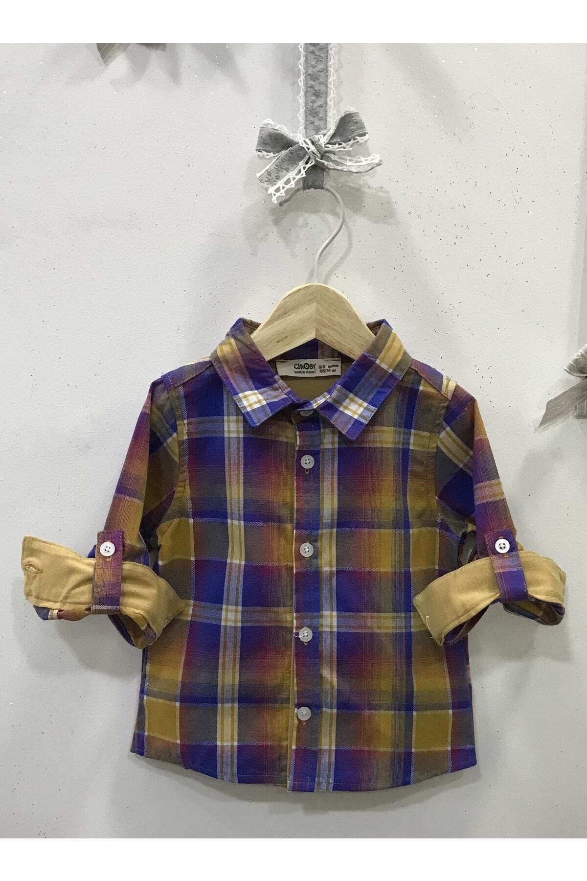 çikoby Erkek Bebek Kareli Gömlek fotoğrafı 2 (önizleme)