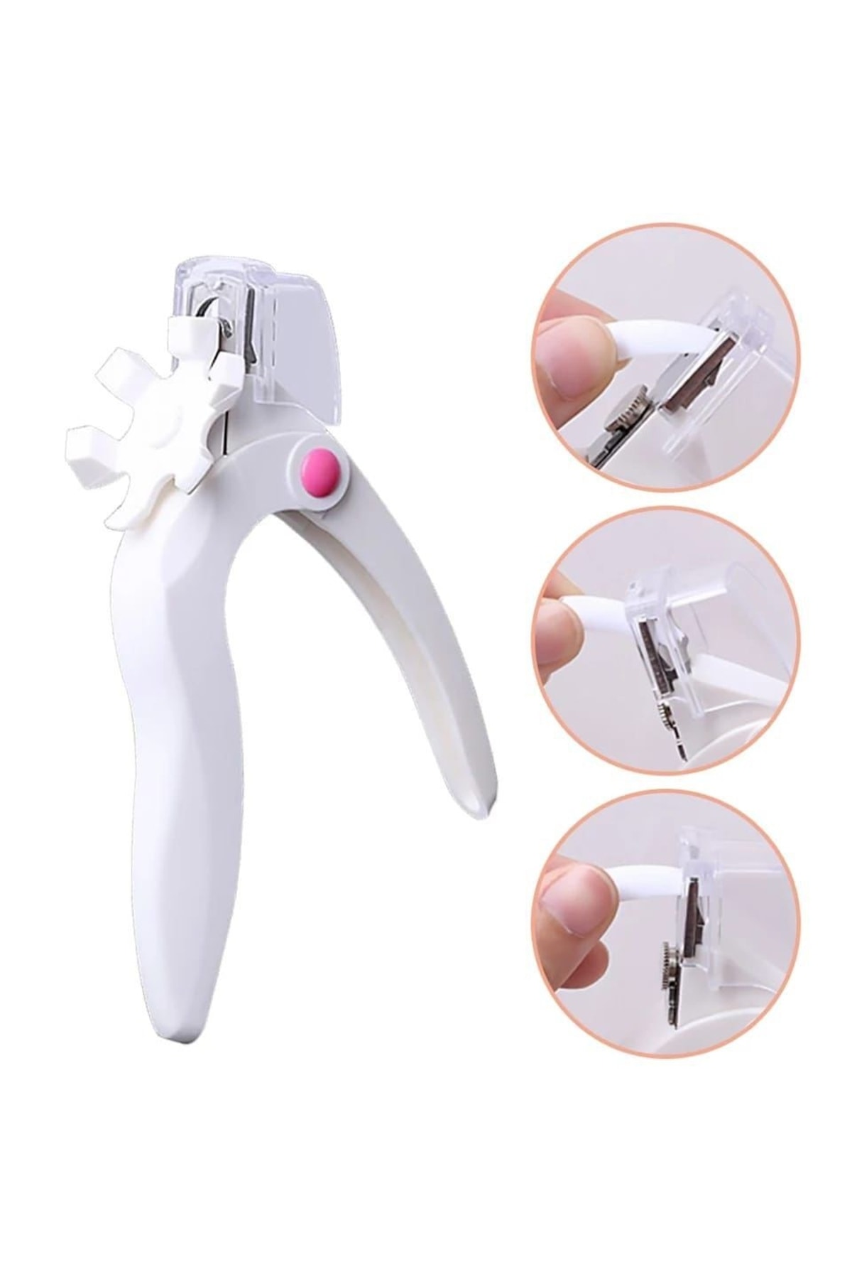 ELLEA NAIL Profesyonel Ayarlı Tips Makası - Beyaz