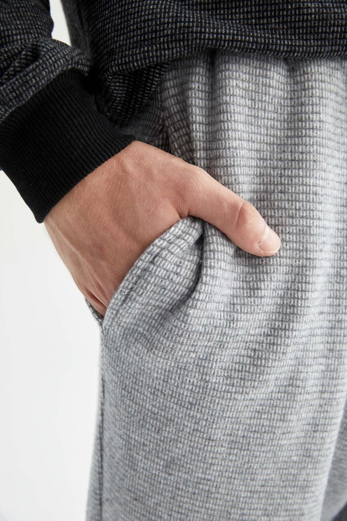 سویشرت مردانه خاکستری دفاکتو | Z8755AZ22AU اورجینال - تصویر 5