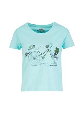 Dollie Kadın Bisiklet Yaka T-shirt Mint 222 LCF 242011