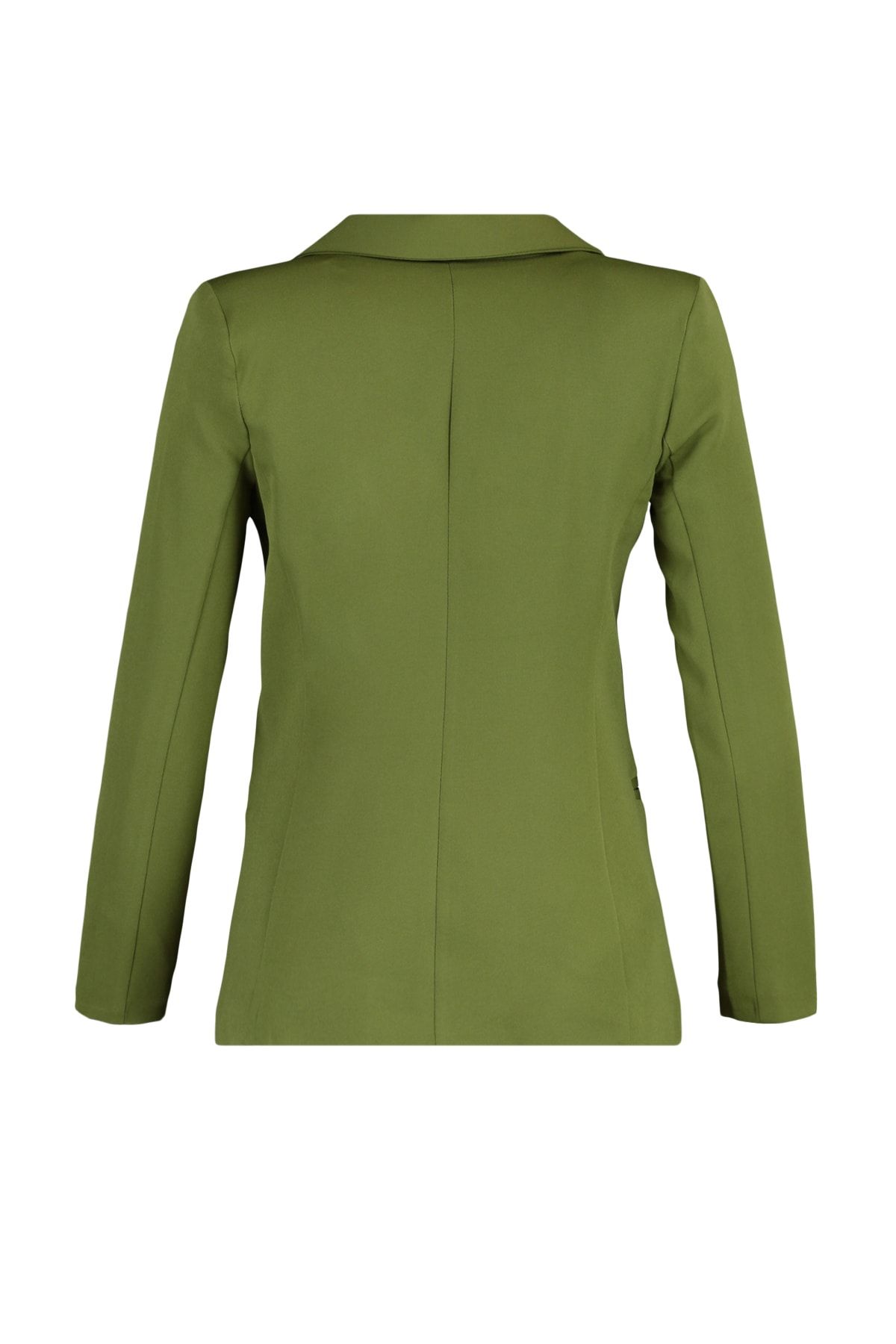 Trendyol Collection-Двобортний тканий піджак на підкладці з застібкою TWOSS21CE0029 хакі Regular на підкладці з капюшоном TWOSS21CE0029 21